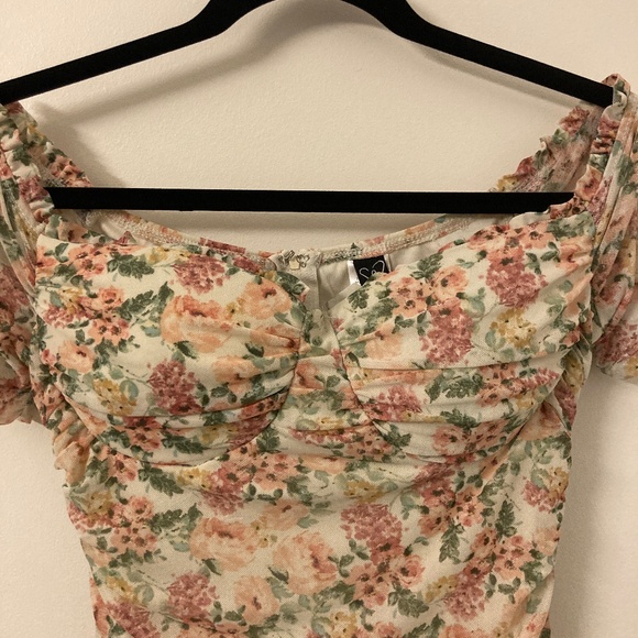 Off Shoulder Ruched Mini Dress - Picture 2 of 4